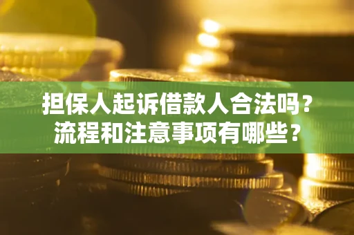 北京担保人起诉借款人合法吗？流程和注意事项有哪些？