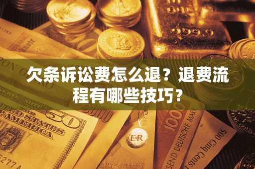 北京欠条诉讼费怎么退？退费流程有哪些技巧？
